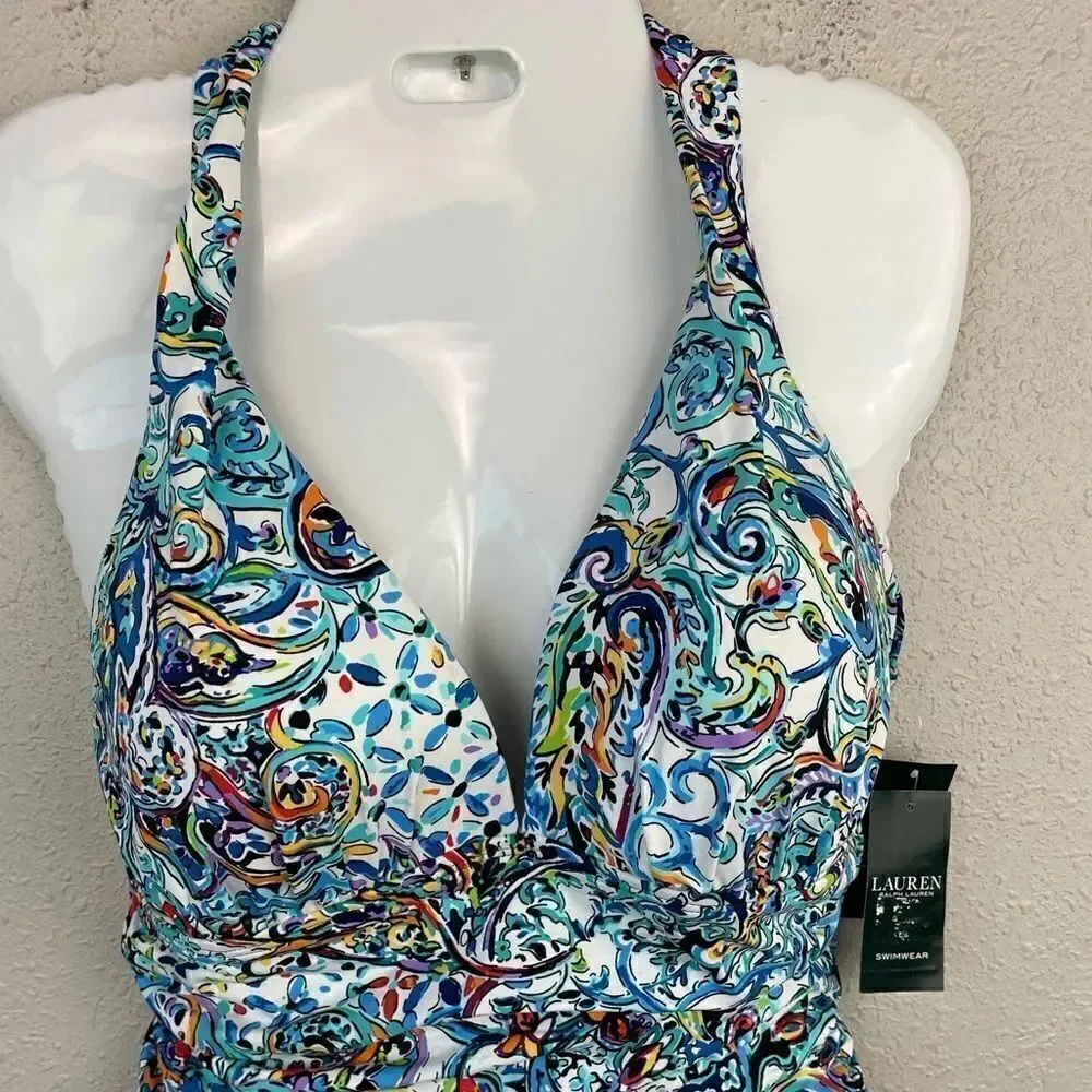 NWT Lauren Ralph Lauren Tankini and Matching Bottoms Sizes 10 or 16